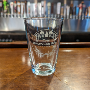 Growler Spot Half Pint Glass - 8oz
